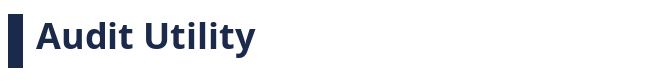 Audit Utility